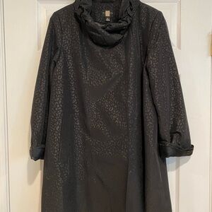 Gallery Black Leopard Print Coat